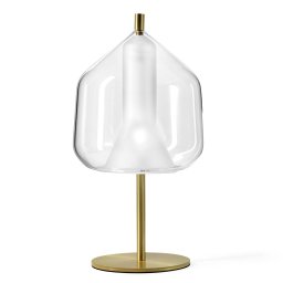 miloox by Sforzin X-Ray table lamp, 18 cm high lampshade, clear