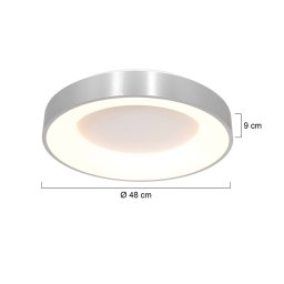 Steinhauer LED ceiling light Ringlede 2,700 K Ø 48 cm silver