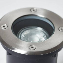 Brilliant Itch recessed floor light, Ø 11 cm, stainless steel, metal