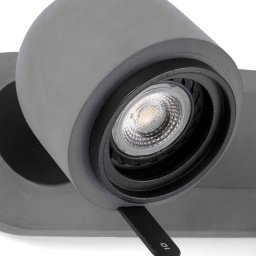 FARO BARCELONA Trendy concrete wall spotlight Stone, 2-bulb