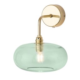 EBB & FLOW Horizon arm wall lamp gold/green Ø 21cm