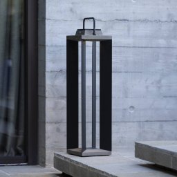 Les Jardins LED solar lantern Teckalu, grey/black, 60 cm