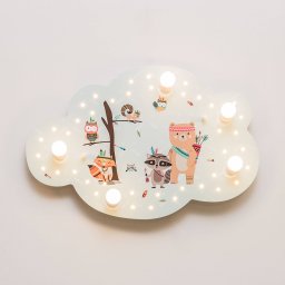 Elobra Little Indians ceiling light, picture cloud, mint