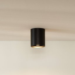 Lucide Bodi downlight, round, black, Ø 8 cm, 1-bulb, aluminium