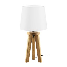 HerzBlut Elli table lamp, oiled knotty oak/white