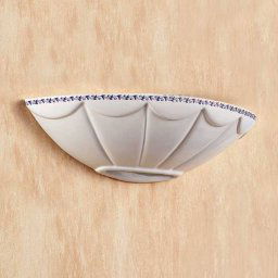 Ceramiche Il Punti wall light with semicircular ceramic bowl