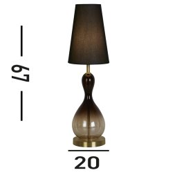 Searchlight Marakesh table lamp black/smoke grey Height 67 cm textile/glass
