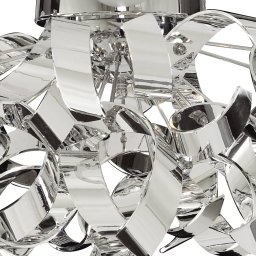 Searchlight Chrome-coloured Curls ceiling lamp, curly design