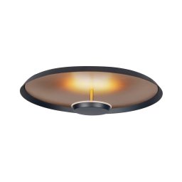 HighLight LED ceiling light Oro, Ø 45 cm, black/gold, metal dimmable