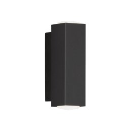 FISCHER & HONSEL LED wall light Carlo, rectangular, up/down black