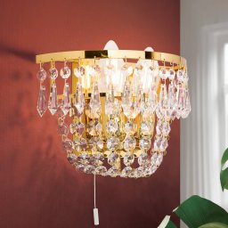 ORION Sherata Crystal Wall Light Gold