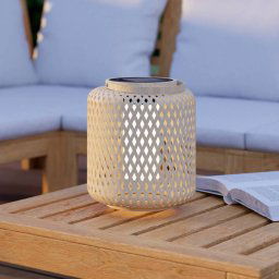 EGLO LED lantern Marliano, light wood, wood