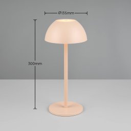 Reality Leuchten Ricardo LED table lamp, sand, height 30 cm, plastic
