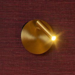 Lucide LED battery wall spotlight Jolijn, gold matt, Ø 10.2 cm, magnet