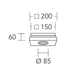 HerzBlut Lennon ceiling light, wood, 20 cm long, GU10