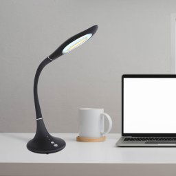 Globo Pattaya LED table lamp, black, dimmable, CCT