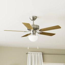 EGLO Cadiz ceiling fan, E27, pull cord switch, matt nickel