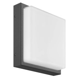 LCD LED outdoor wall lamp Ernest, graphite, 25 x 25 cm