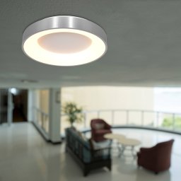 Steinhauer LED ceiling light Ringlede 2,700 K Ø 30 cm, silver
