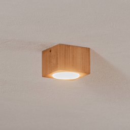 Envostar Ernest Downlight GX53 made of wood, angular