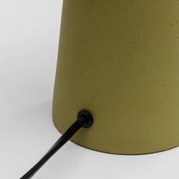 KARE table lamp Bollie, concrete base green, opal glass, height 31 cm