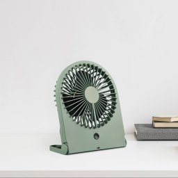 Reality Leuchten Breezy cordless table fan, pistachio green, quiet
