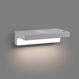 FARO BARCELONA Well LED wall lamp, USB + wireless charger, white
