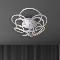 Näve Rizardo LED ceiling light, step-dim, satin nickel