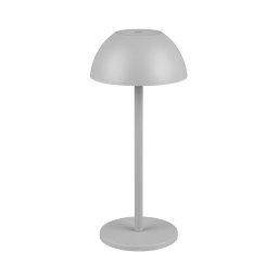 Reality Leuchten Ricardo LED table lamp, grey, height 30 cm, plastic