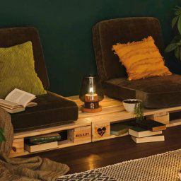 Paulmann Iben glass table lamp