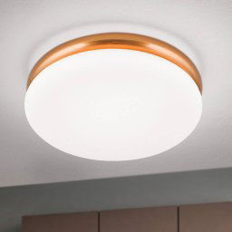ORION James LED ceiling light with metal housing, copper