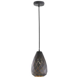 Trio Lighting Anthracite outside, gold inside Onyx pendant light
