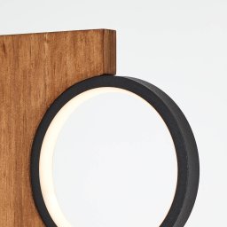 Brilliant Cheesy LED floor lamp, made of wood, 3-bulb