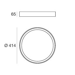 Linea Light LED ceiling light Tara R, Ø 41.4 cm, black, aluminium, 3,000 K