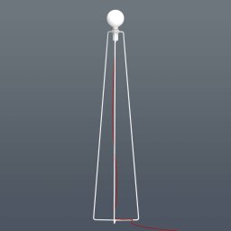 GRUPA Model M3 LED floor lamp white, cable red
