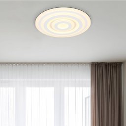 Globo LED ceiling light Alois, white, Ø 49 cm, metal/acrylic