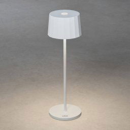 Konstsmide Positano LED table lamp for outdoors, white