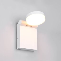 Trio Lighting LED outdoor wall light Adour, matt white, tiltable, CCT, IP44