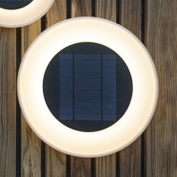 Newgarden Wally LED solar wall light, Ø 39 cm