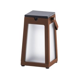 Les Jardins Tinka LED solar lantern portable, corten