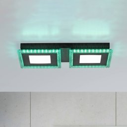 JUST LIGHT. GmbH Acri LED ceiling lamp CCT RGB remote 44 x 20 cm