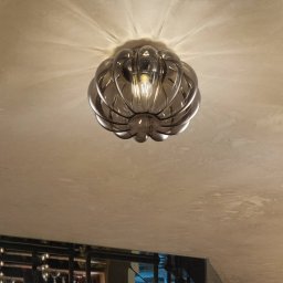Sil-Lux Sugar ceiling light with glass shade, smoked