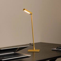 Lucide Lavale LED table lamp, ochre yellow, dimmable, height 42 cm