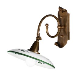 Cremasco Rustic Bassano wall light green