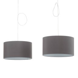Helestra Certo hanging lamp cylinder 2-bulb, anthracite