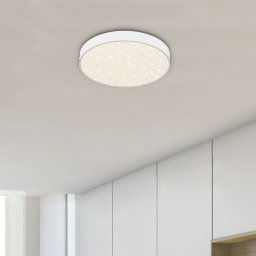 Briloner Flame Star LED ceiling light, Ø 21.2 cm, white