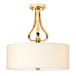 Elstead Falmouth LED ceiling lamp, white/gold
