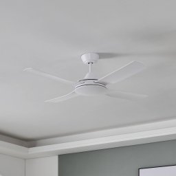 EGLO Bondi 1 ceiling fan, matt white, remote control