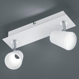 Trio Lighting White and chrome LED spotlight Narcos - 2 bulbs