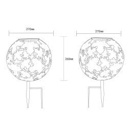 Globo LED solar light 36749S globe Ø 27 cm, silver, ground spike
